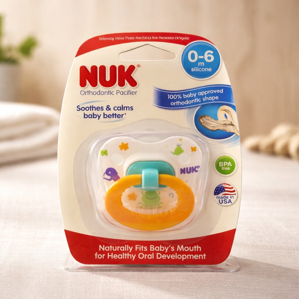NUK Orthodontic Pacifier designed for babies aged 0-6 months